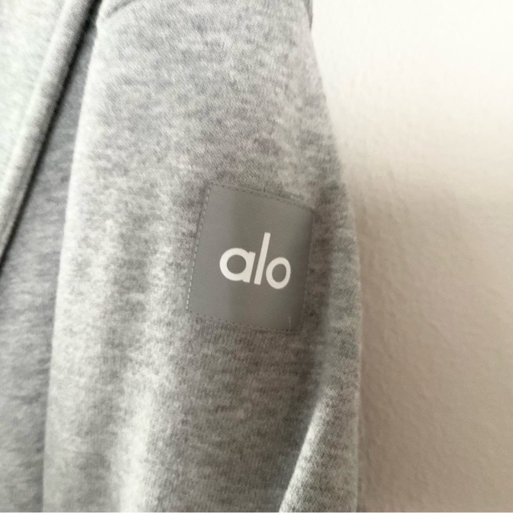 Alo Yoga VIP Blazer Trench Athletic Heather Grey S - Picture 8 of 9